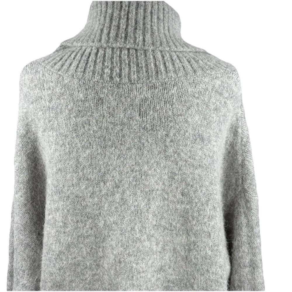 UGG Oversized Sweater Turtleneck XL Gray Soft Fuzzy Lagenlook Luxury Alpaca Wool - Picture 7 of 10